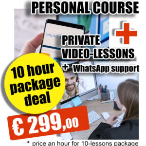Dutch lessons Private account + 10 private video lessons + support